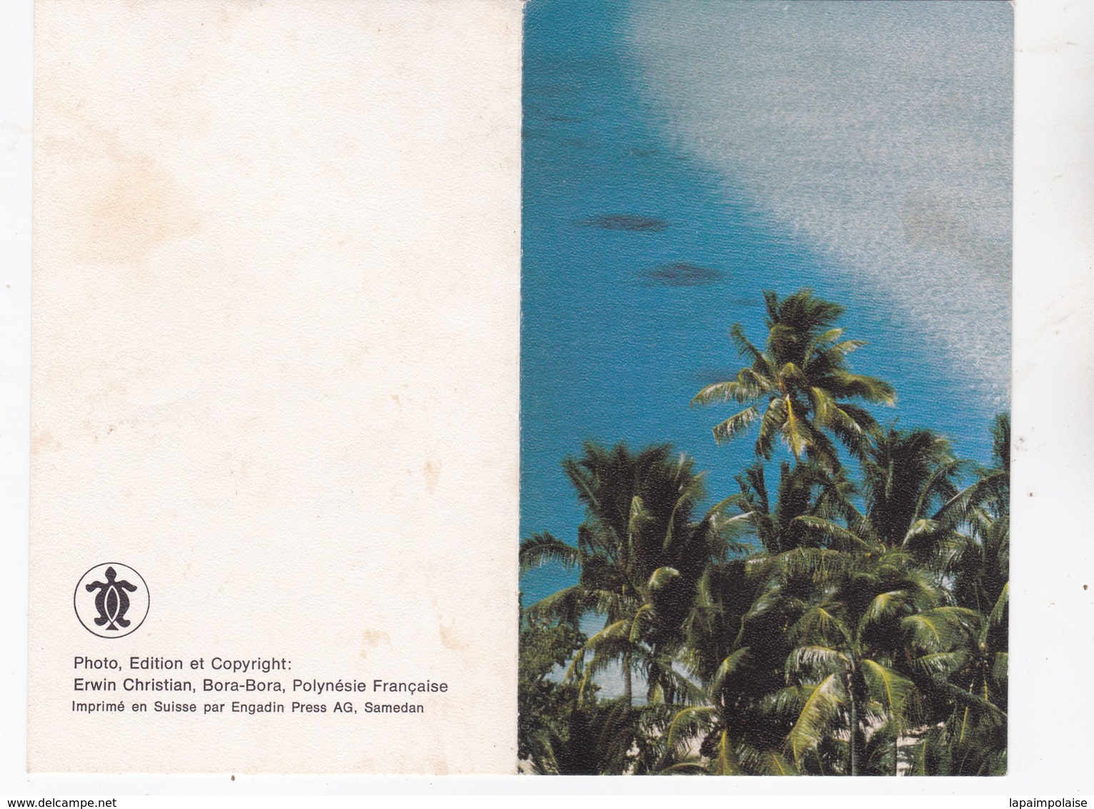 Océanie > Polynésie Française Carte De Vœux Bora Bora 1974 - Polynésie Française