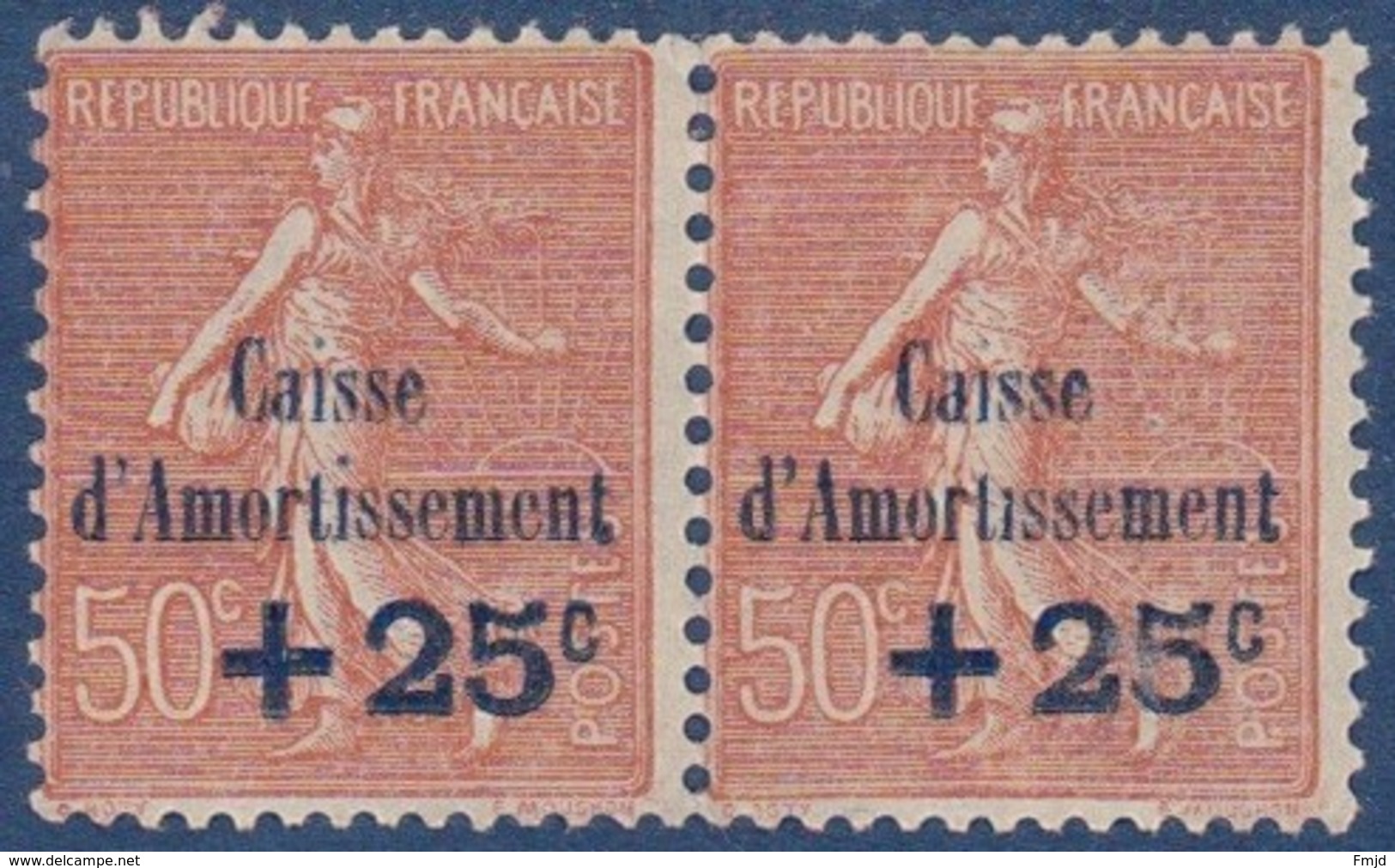 N°__250 PAIRE CAISSE D'AMORTISSEMENT TIMBRES NEUFS ** - Nuovi