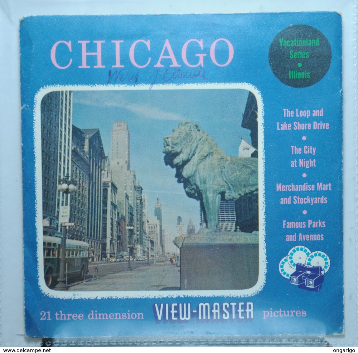 VIEW MASTER  :  CHICAGO :  POCHETTE DE 3 DISQUES - Visionneuses Stéréoscopiques