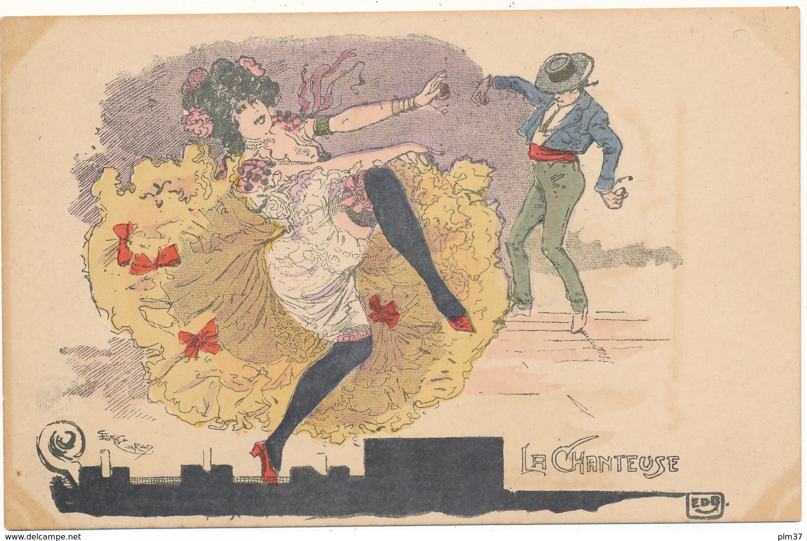 Georges CONRAD - La Chanteuse  - Femme Légère, Parisienne, French Cancan - Conrad