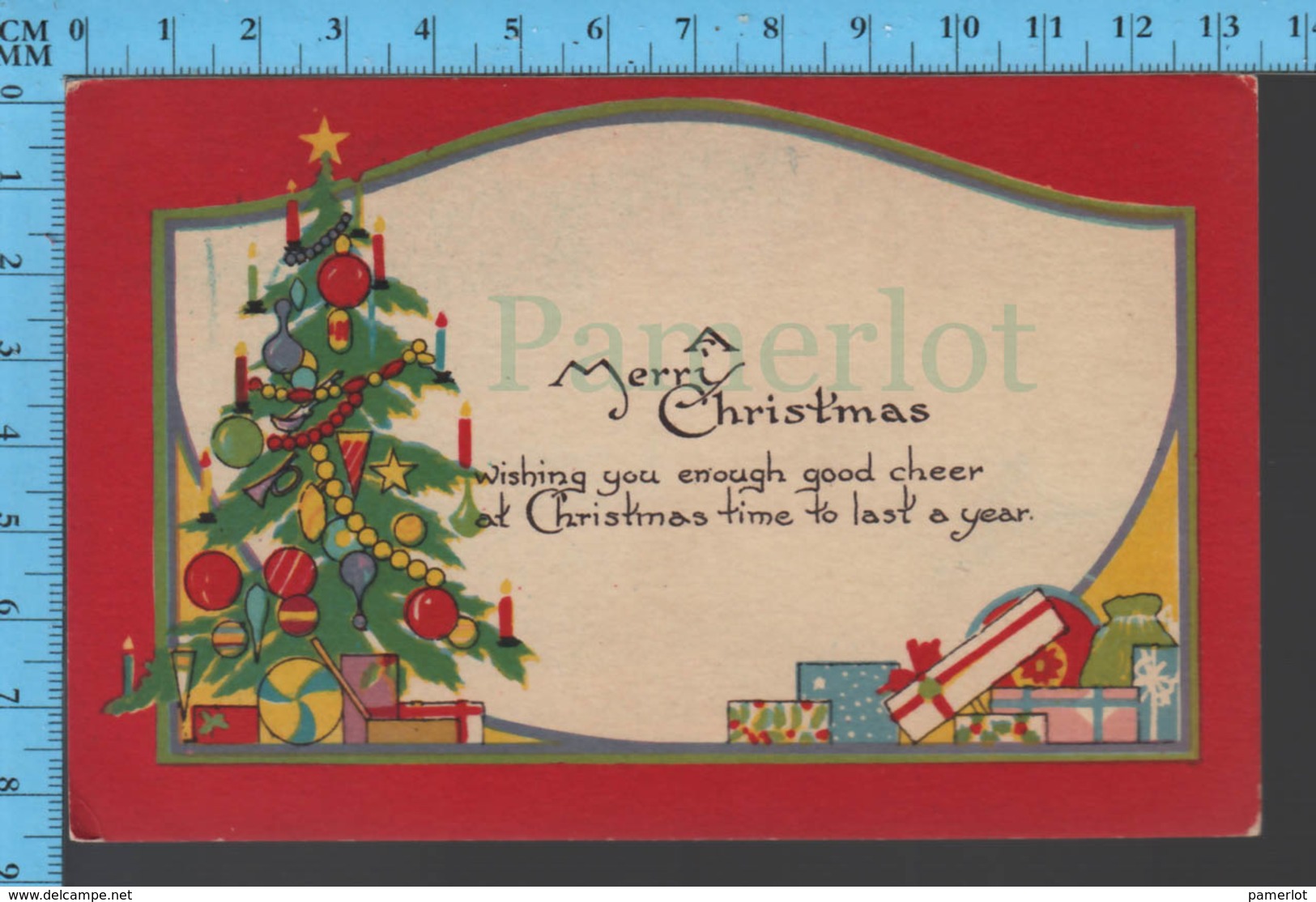 CPA Christmas - Christmas Tree And Presents - Pub.  Christmas 6 - Postcard, Carte Postale - Autres & Non Classés