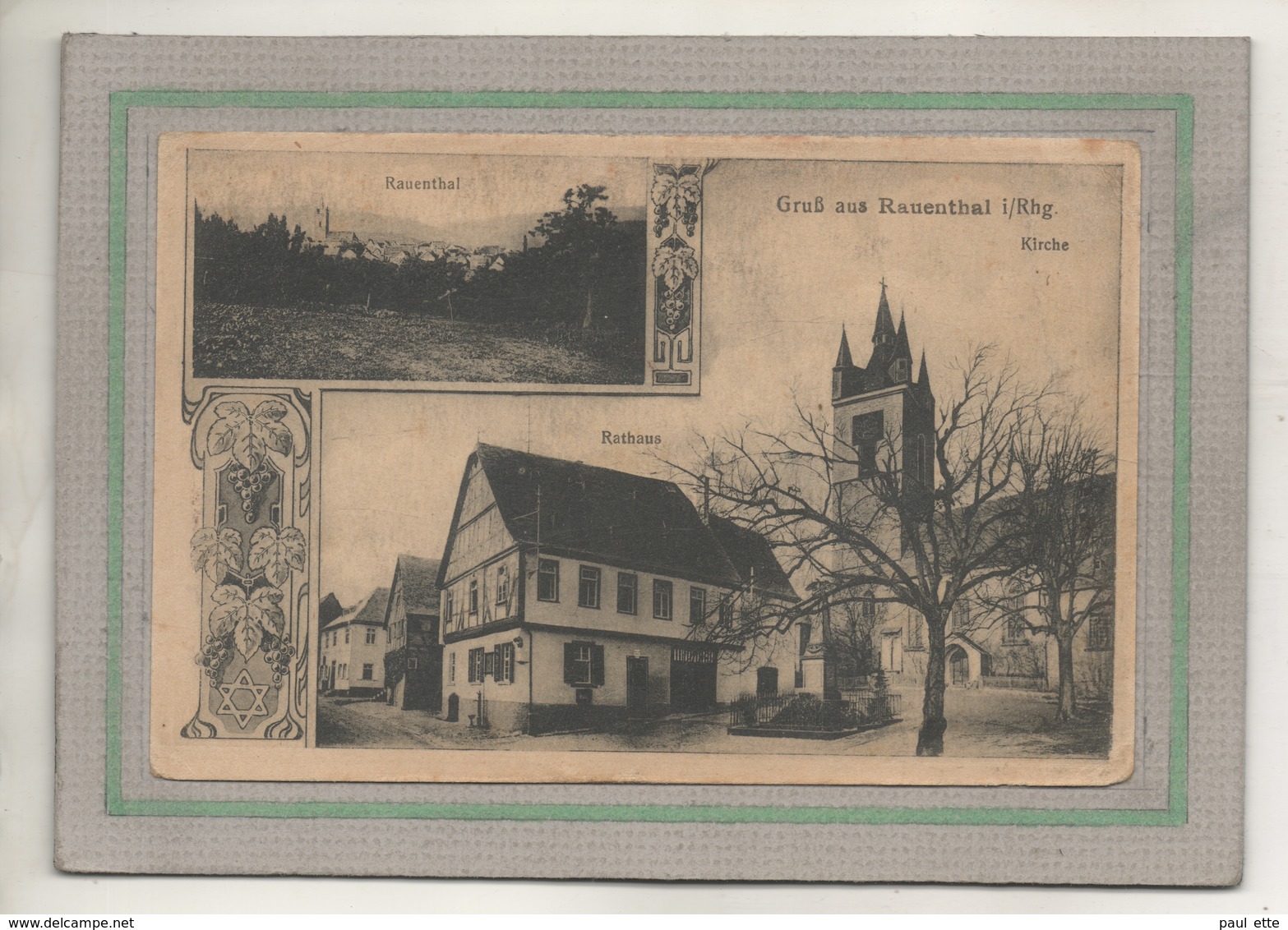 CPA - Allemagne-Hesse) RAUENTHAL- I / Rhg. - Gruss, Rathaus, Kirche Und Thal - 1910 - Rheingau