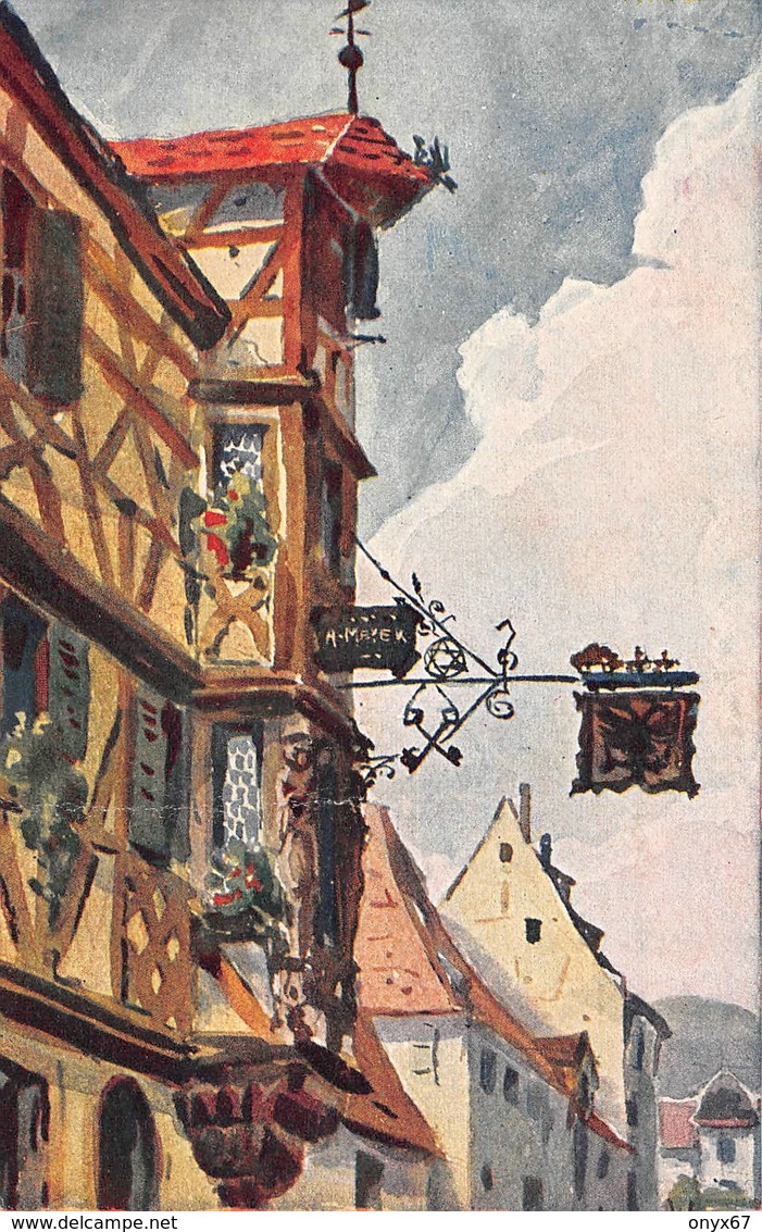 TÜRKHEIM (68-Haut-Rhin) Maison Ancienne-DESSIN-Dessinée-Illustrateur-HANSI-Jean-Jacques WALTZ Alsace 2 SCANS - Turckheim