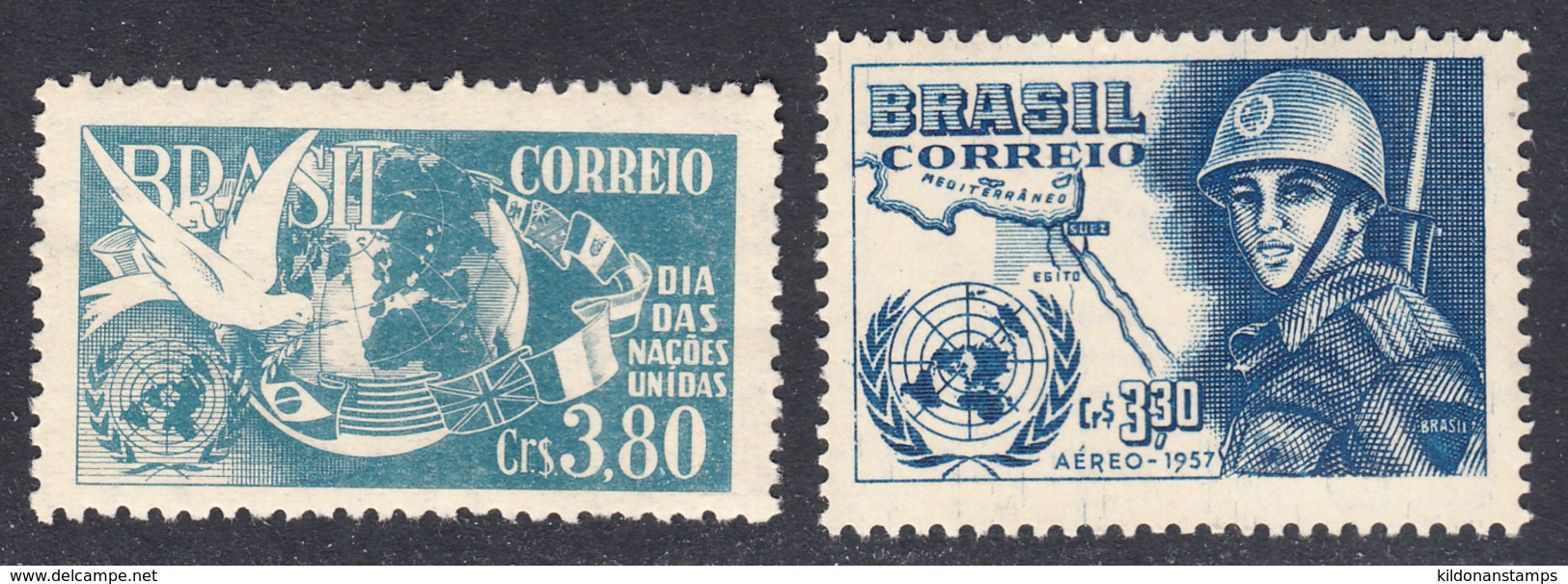 Brazil 1952,1957 United Nations, Mint No Hinge, Sc# ,SG ,Mi - Ongebruikt