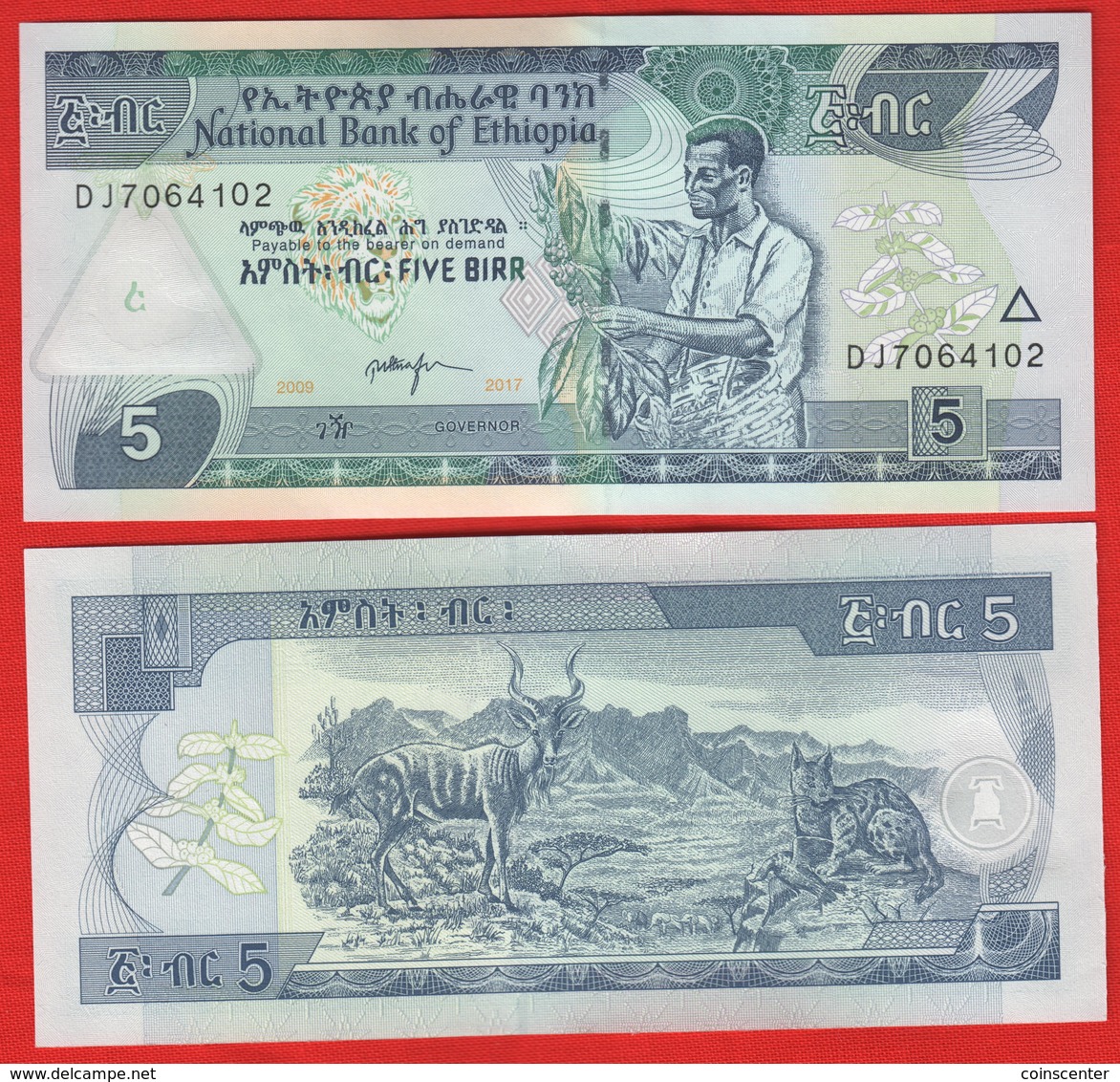 Ethiopia 5 Birr 2017 P-47h UNC - Ethiopië