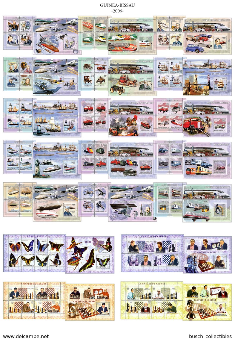 Guiné-Bissau 2006 Year Set Année Complète Jahrgang Mi. 3311-3460 + S/S Blocs Blocks Many Topics CAT. VALUE 599 € - Guinea-Bissau