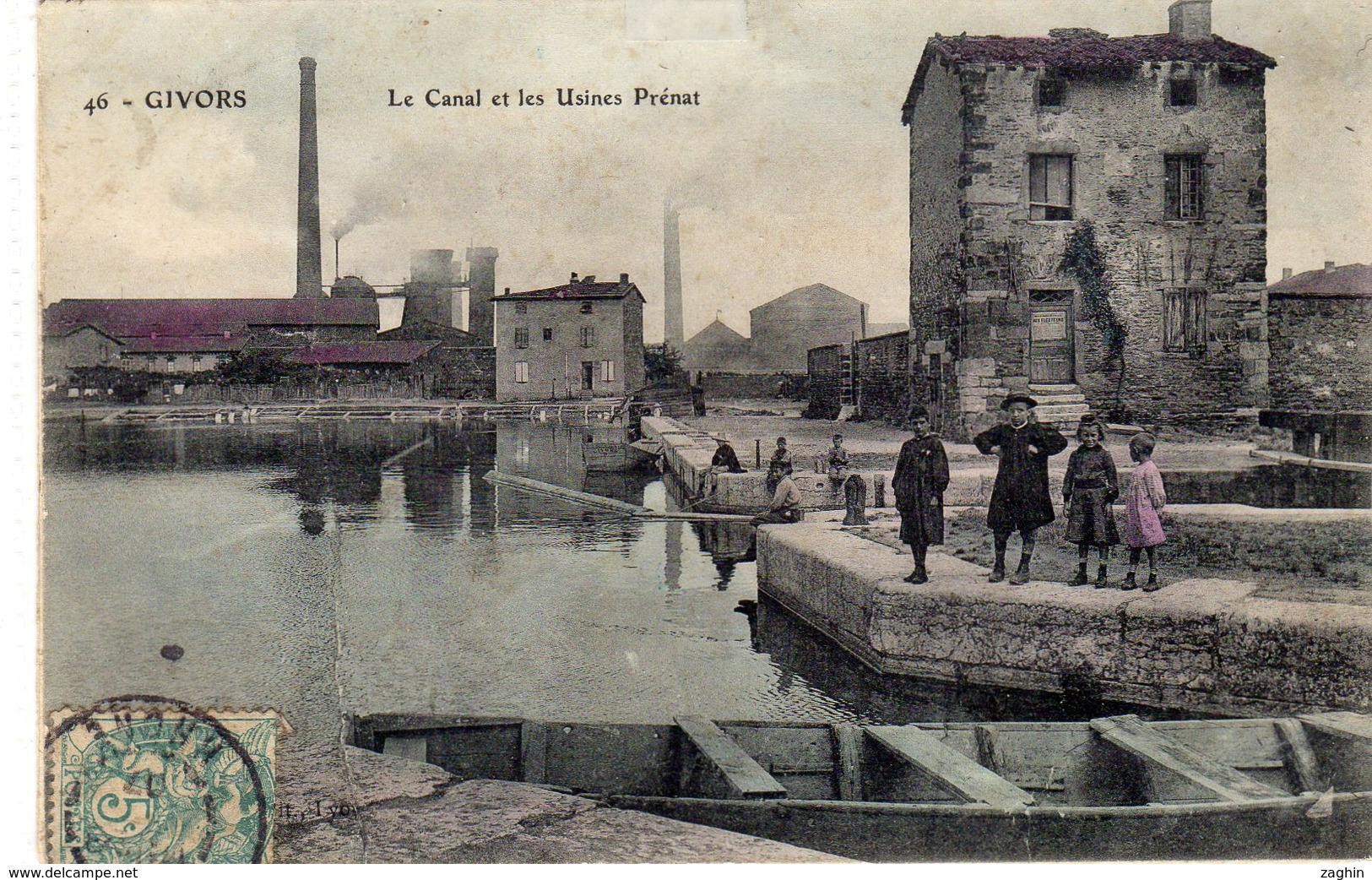 GIVORS (69 RHÔNE) LE CANAL ET LES USINES PRENAT - Givors