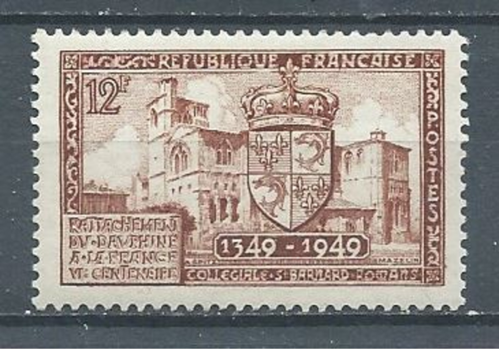 France YT N°839 Rattachement Du Dauphiné Neuf ** - Unused Stamps