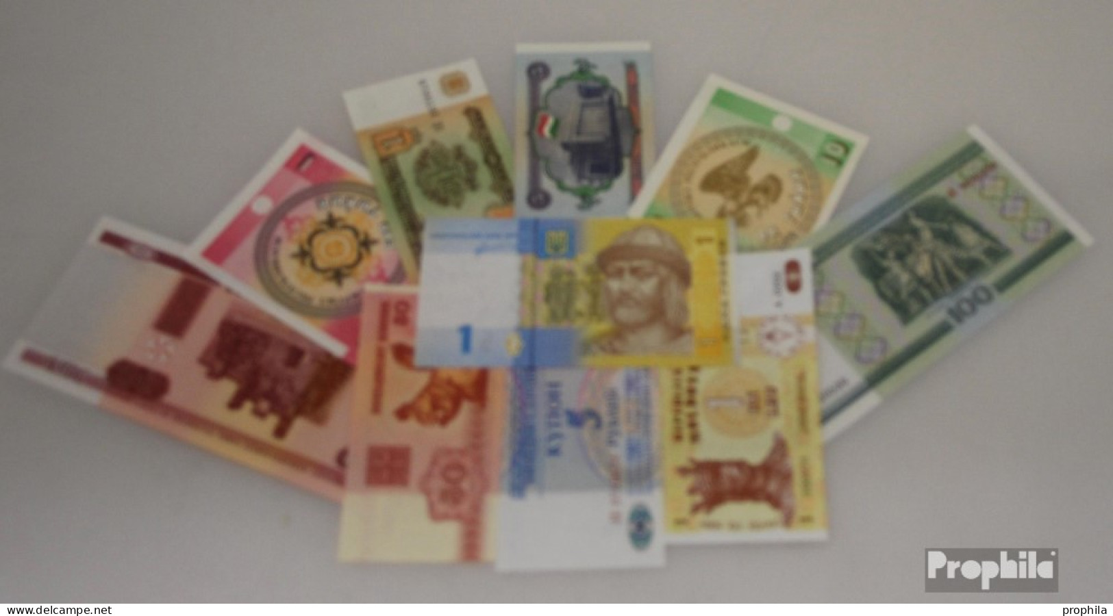 Ehemalige Sowjetunion 10 Verschiedene Banknoten  GUS-Staaten - Sammlungen