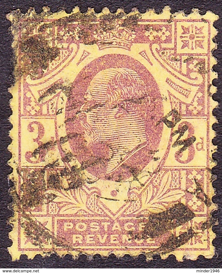 GREAT BRITAIN 1906 KEVII 3d Pale Reddish-Purple/Orange Yellow SG232c Used - Ongebruikt