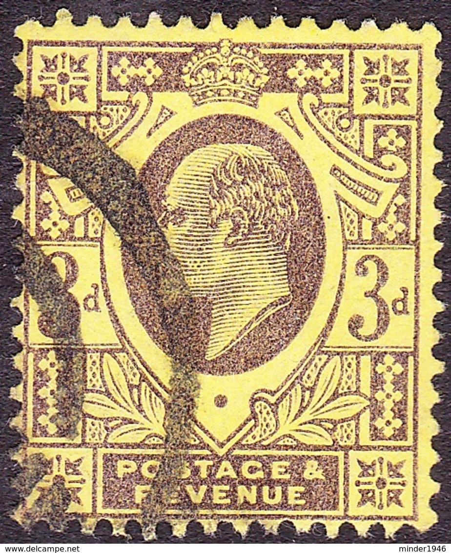 GREAT BRITAIN 1906 KEVII 3d Dull Purple/Orange-Yellow SG232a Used - Ongebruikt