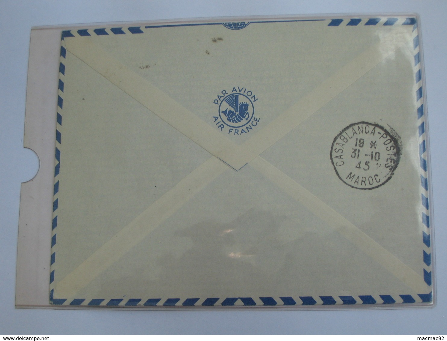 Enveloppe AIR FRANCE - Réouverture Des Lignes Aériennes Francaises - TANGER-MAROC 1945  **** EN ACHAT IMMEDIAT **** - Premiers Vols