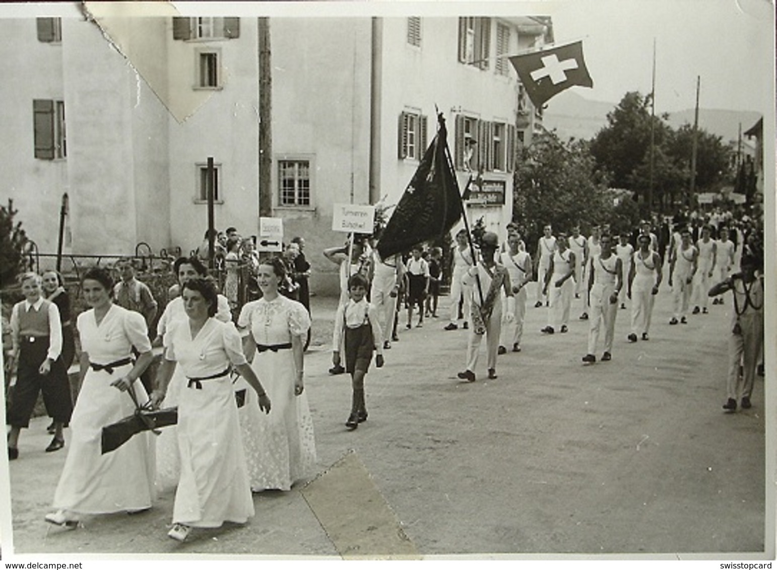 TOGGENBURG Festumzug Turner Turnverein Bütschwil Foto Gasser Ebnat-Kappel (Einriss Links Oben) - Bütschwil-Ganterschwil