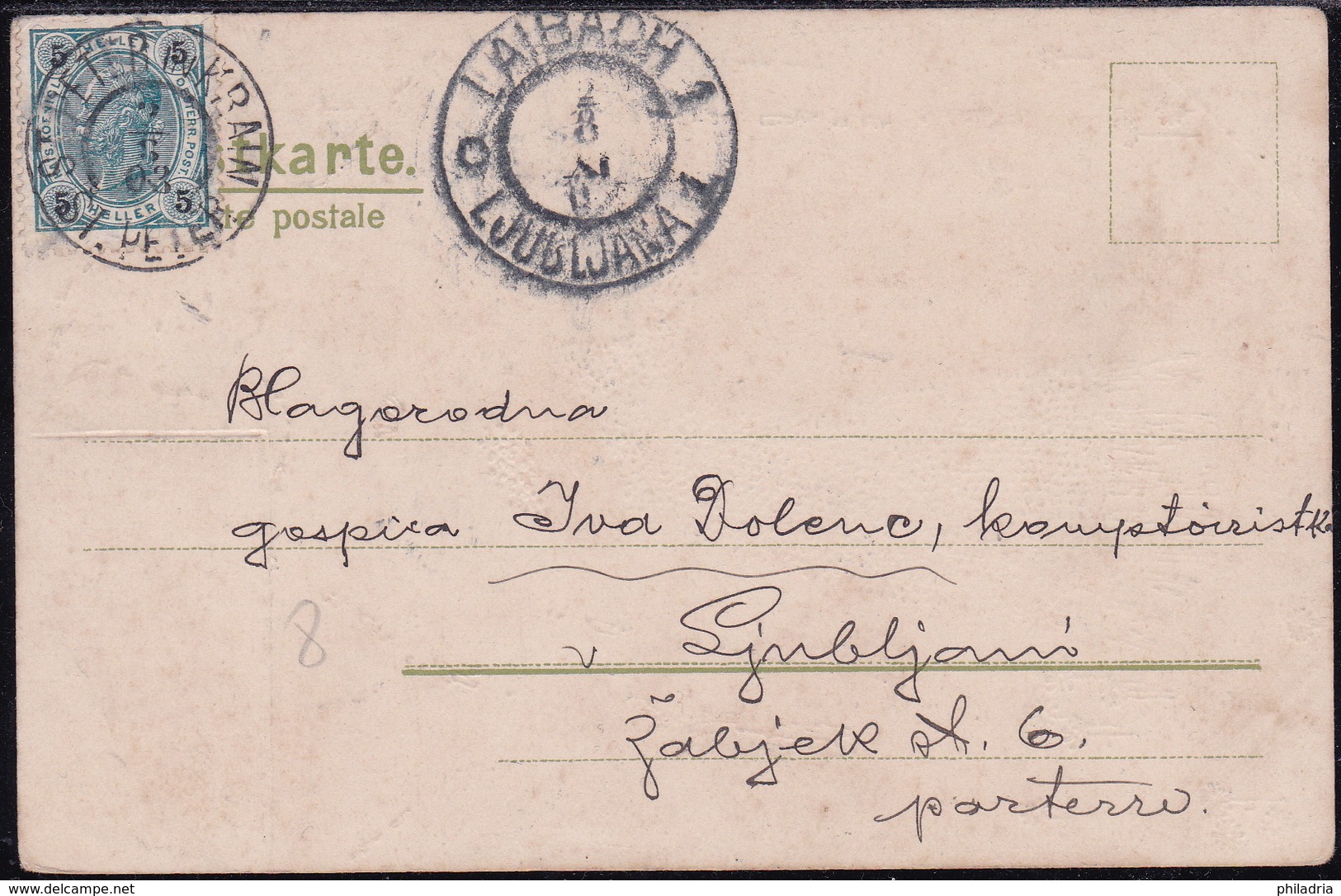 Alfred Mailick, Mailed 1903 Within Slovenia - Mailick, Alfred