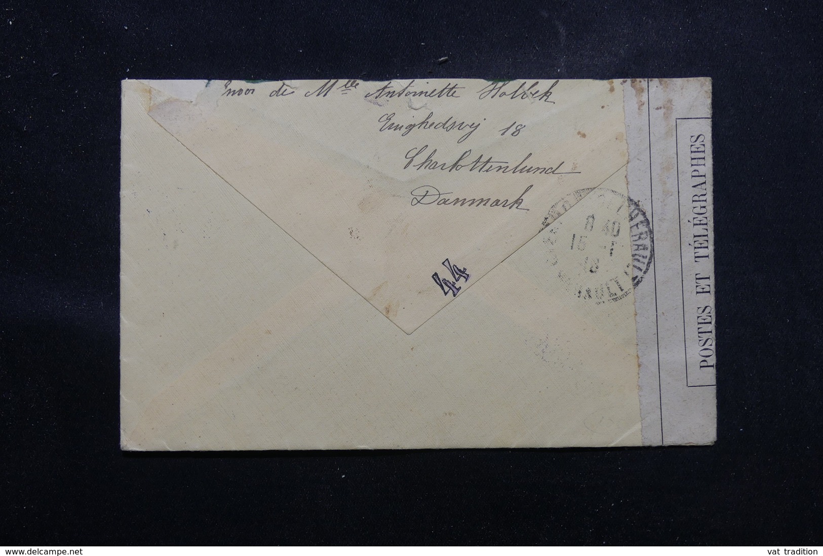 DANEMARK - Enveloppe De Charlottenlund Pour La France En 1916 Avec Contrôle Postal, Affranchissement Plaisant - L 58495 - Briefe U. Dokumente