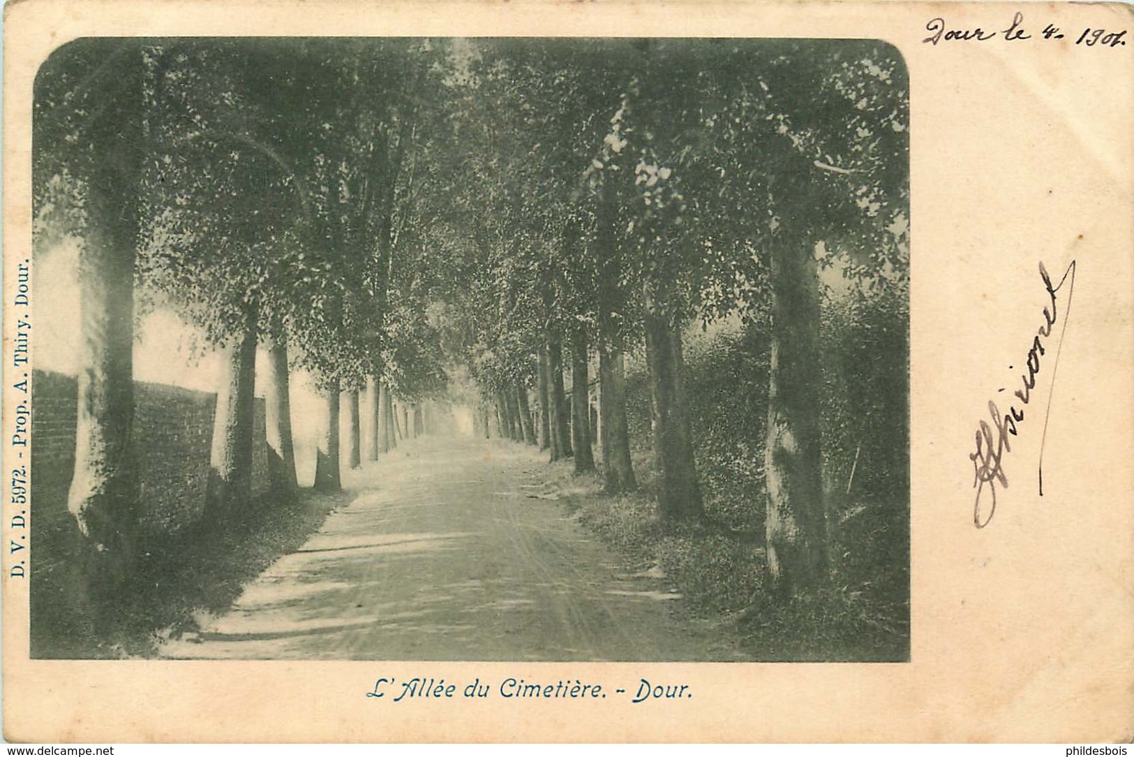 BELGIQUE  DOUR Allée Du Cimetiere - Dour