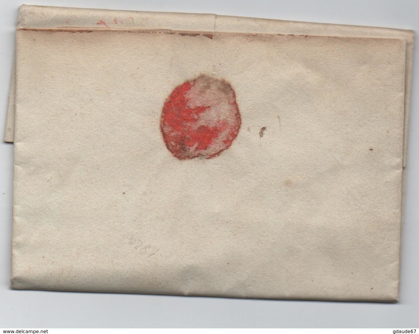 1823 - LETTRE De CHIVASSO Avec MR ROUGE - 1. ...-1850 Prephilately