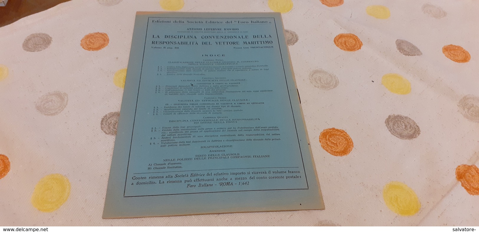 IN TEMA DI RETICENZA DELL' ASS. SU CIRCOSTANZE INFLUENTI SUL RISCHIO E DI CONOSCENZA DELL'ASSICUTATORE- FERRARINI 1939 - Law & Economics