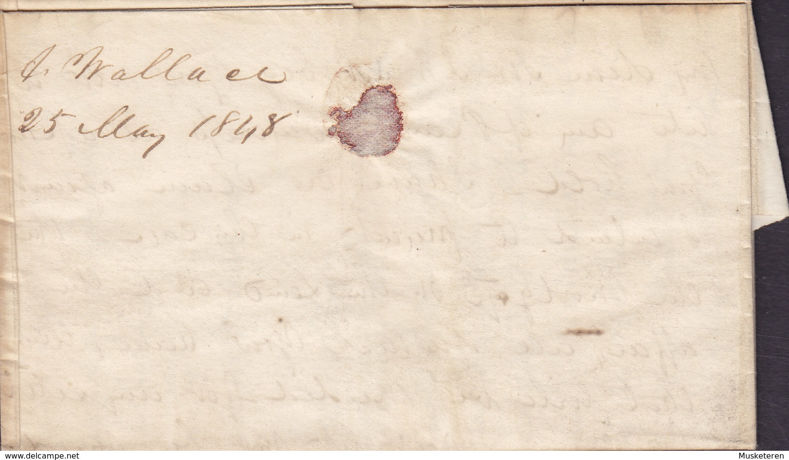 United States Prephilately (Red Cancel) 5c. COLUMBIA South Carolina 1848 Folded Cover Brief NEWBURY South Carolina - …-1845 Voorfilatelie