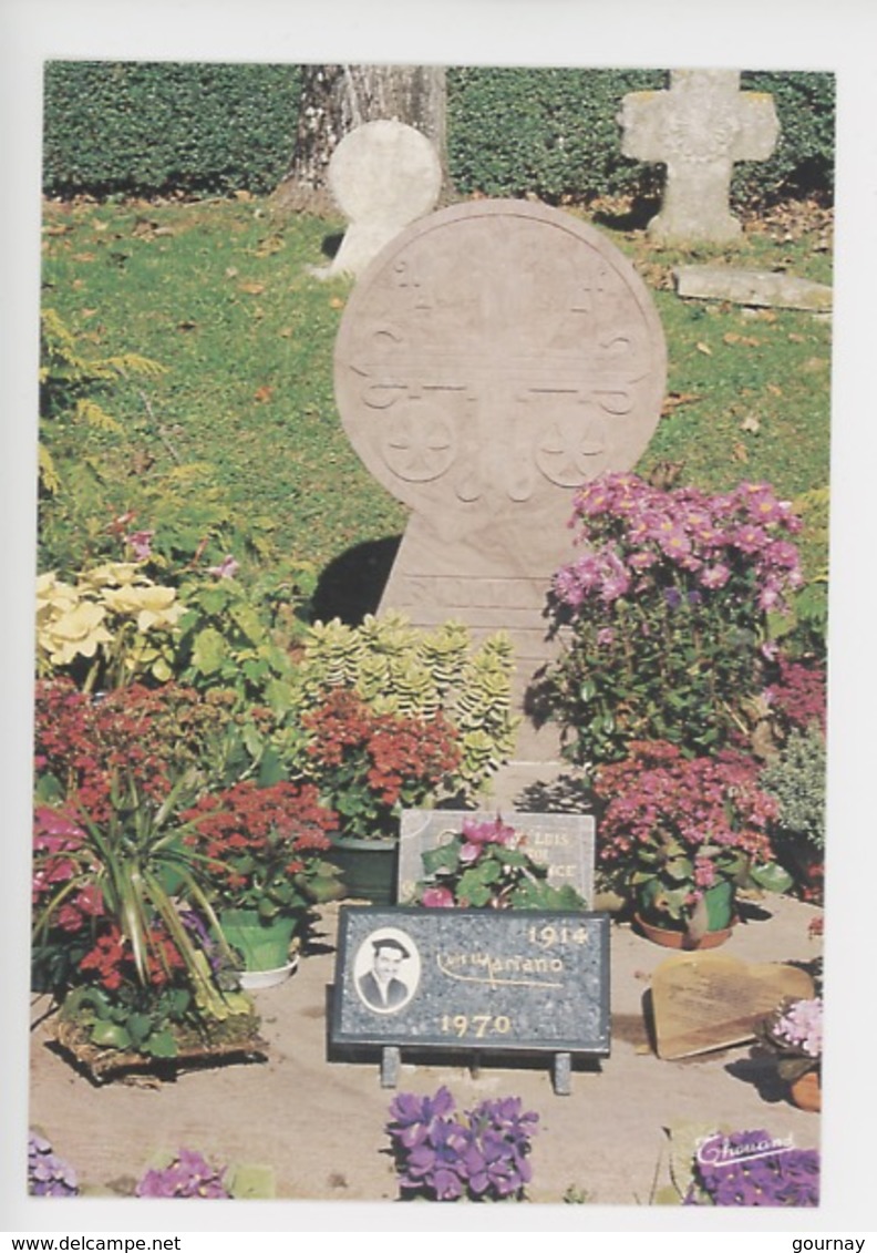Arcangues : Le Cimetière, Tombe Discoïdale De Luis Mariano 1914-1970 (poème Pierre D'Arcangues, Cp Vierge) - Chanteurs & Musiciens
