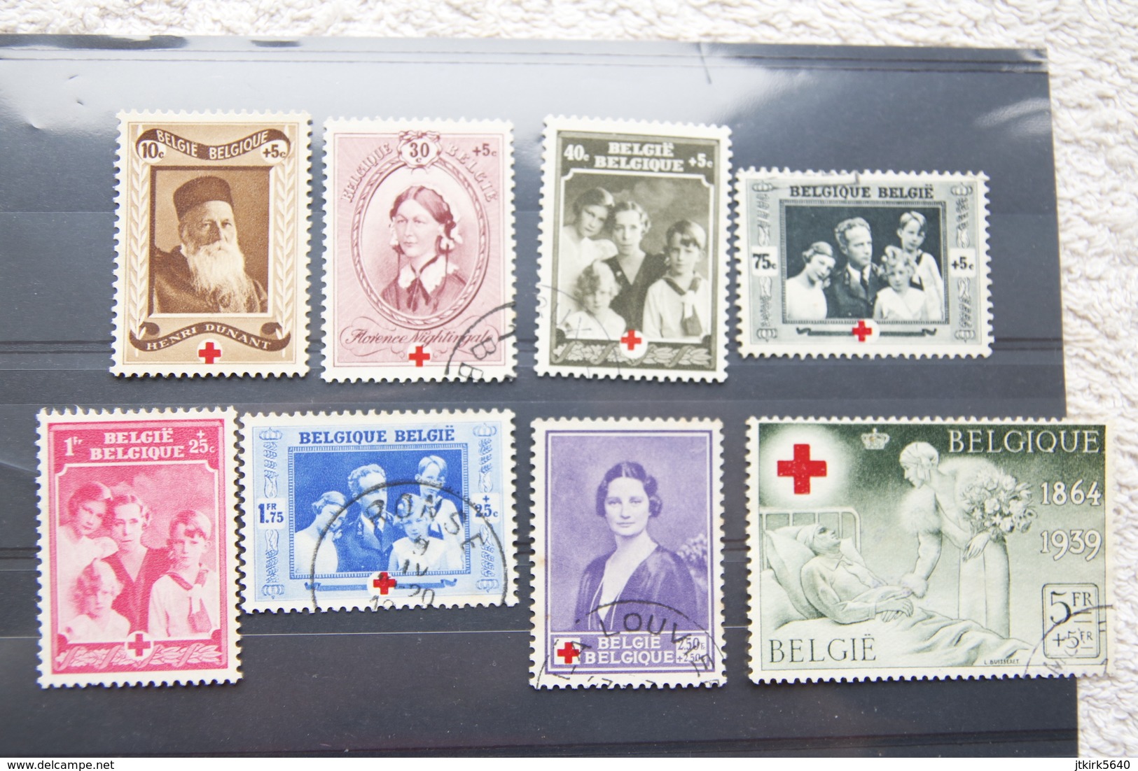 Série Complète "75e Anniversaire De La Croix-rouge" (COB/OBP 496/503, Obl). 1939 - Used Stamps