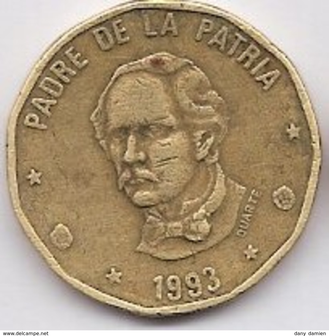 REPUBLIQUE DOMINICAINE - 1 PESO - PADRE DE LA PATRIA (1993) - Dominicaine