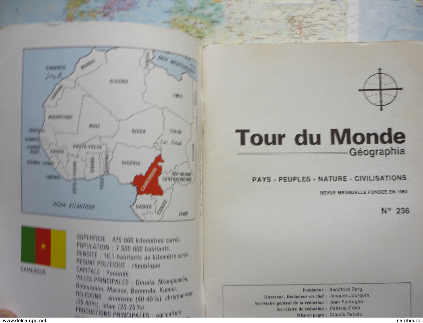 Geographia Tour Du Monde Les Bochimans / Le Saint Laurent / La République Unie Du Cameroun  N°236 Mai 1979 - Géographie