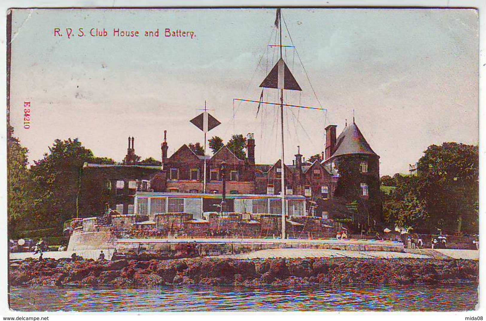 COWES . R.Y. S. CLUB HOUSE AND BATTERY . E 34210 - Cowes