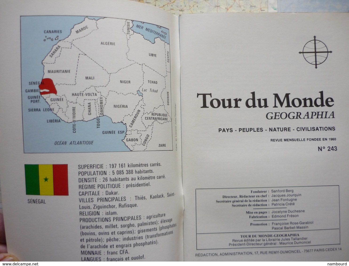 Geographia Tour Du Monde Llivia (Espagne) / Manaus (Brésil) /République Du Sénégal N°243 Décembre 1979 - Géographie