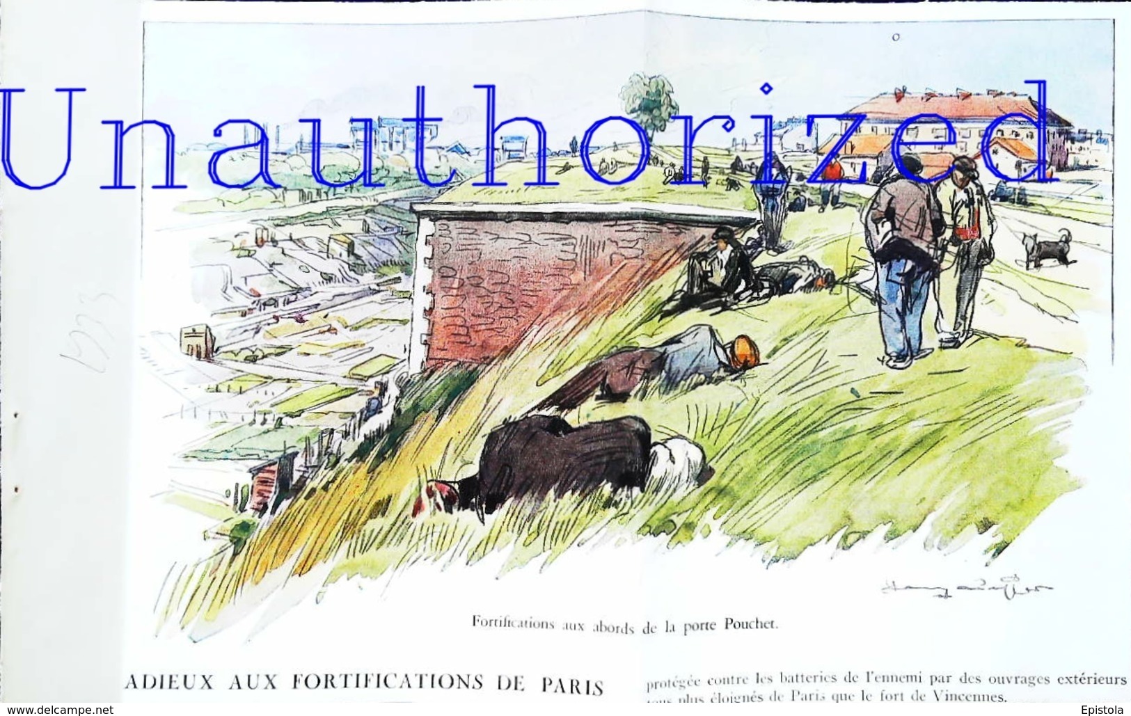 PARIS - Destruction Des Remparts - Porte De Bercy -  Coupure De Presse (illustration) 1933 - Travaux Publics