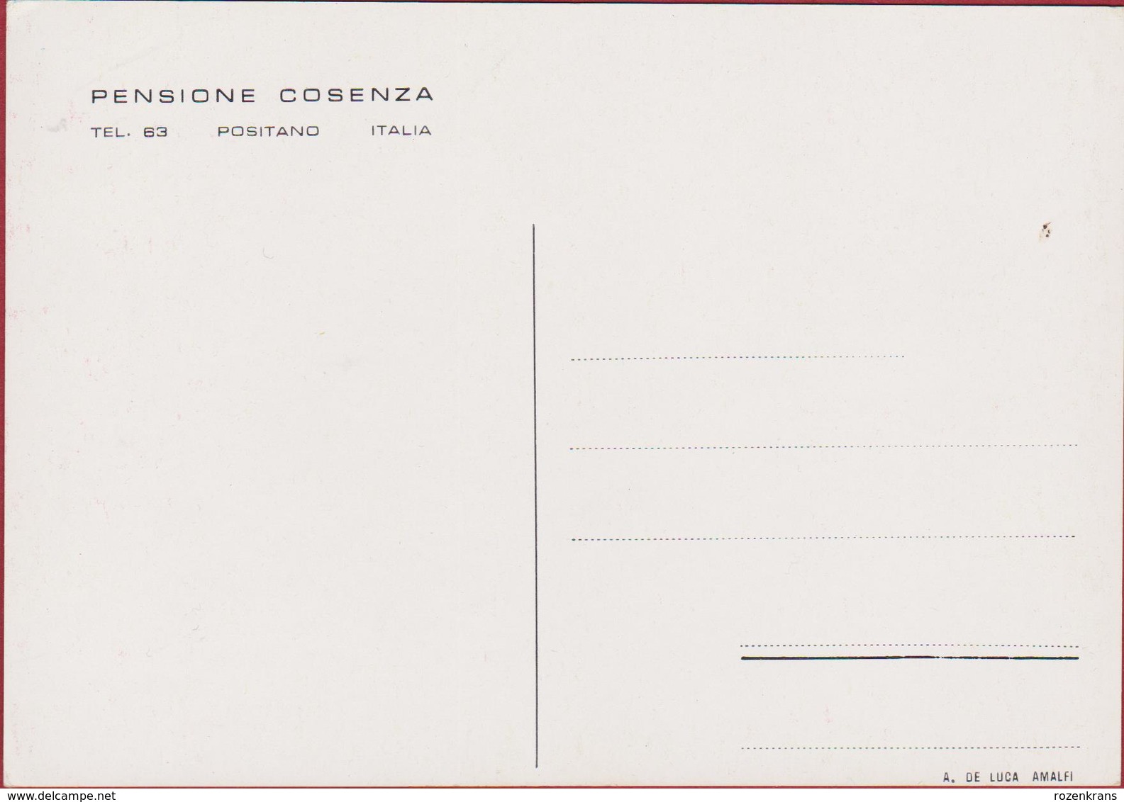 Pensione Villa Cosenza Positano Campania Italia Costiera Amalfitana Grand Format - Salerno