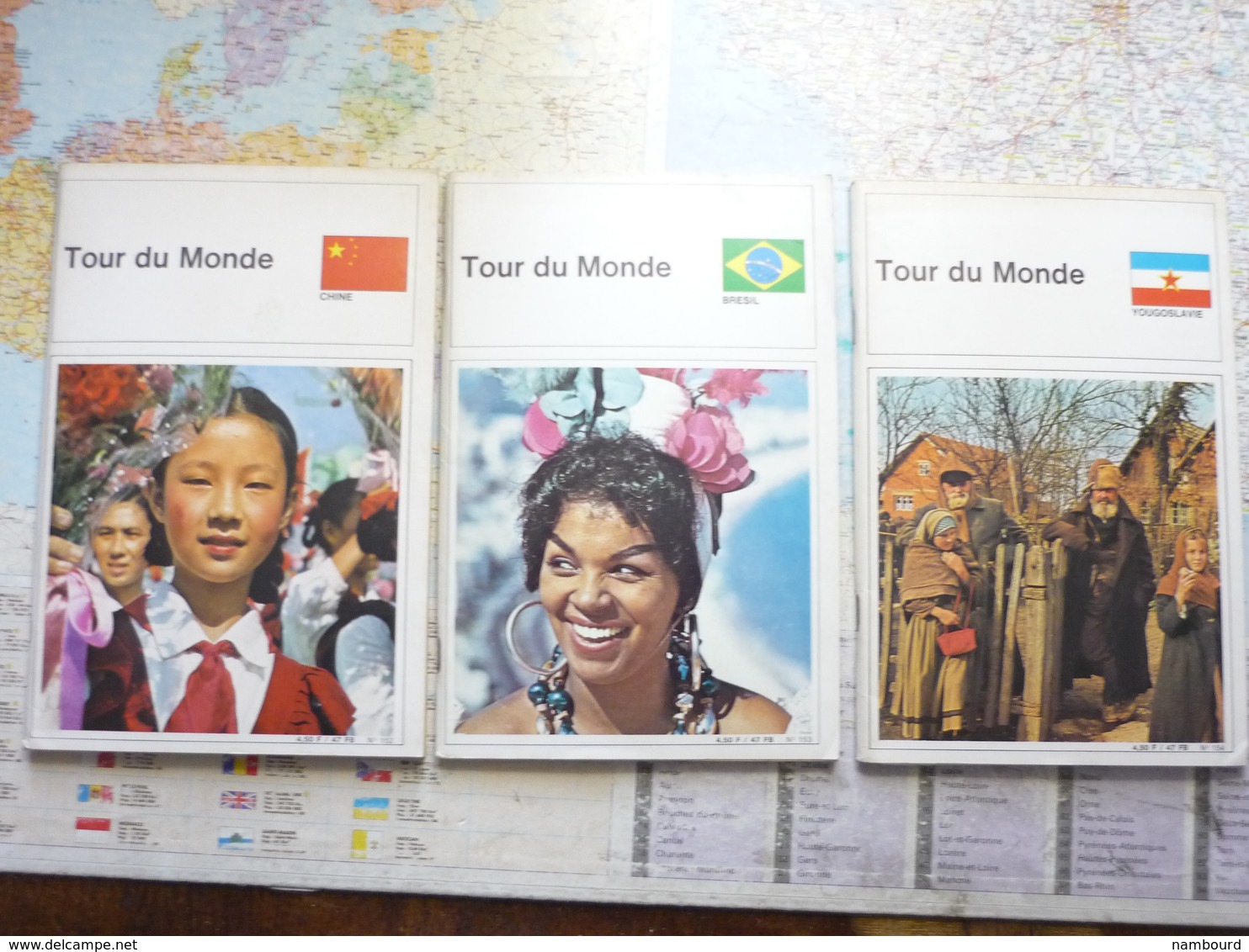 Tour du Monde Lot 61 numéros du N°119 au N°187 sauf les N°125,130,131,136,168,169,170,171,185