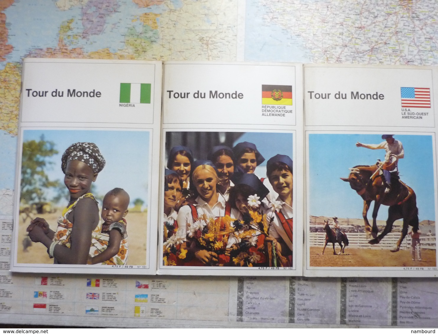 Tour du Monde Lot 61 numéros du N°119 au N°187 sauf les N°125,130,131,136,168,169,170,171,185