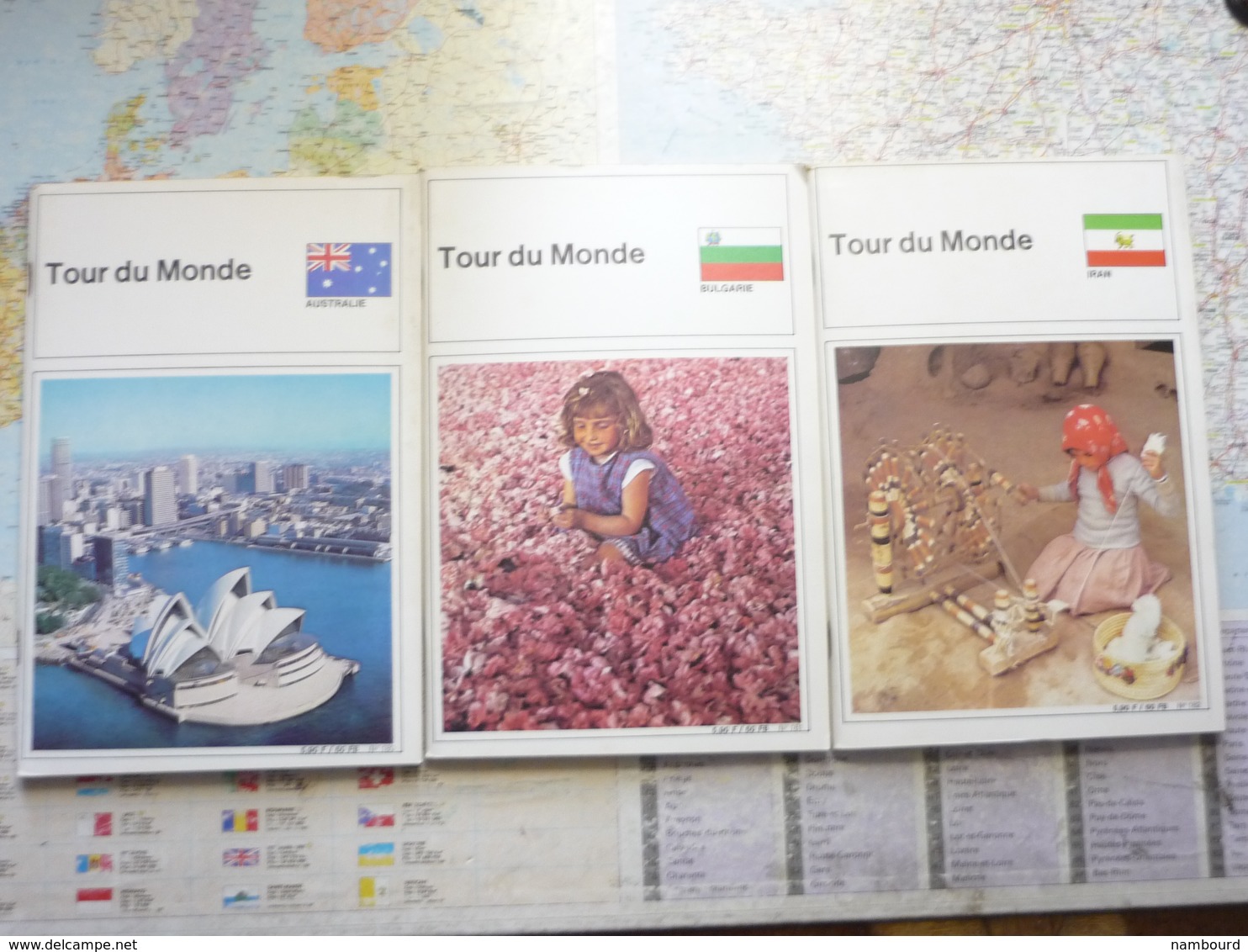 Tour du Monde Lot 61 numéros du N°119 au N°187 sauf les N°125,130,131,136,168,169,170,171,185