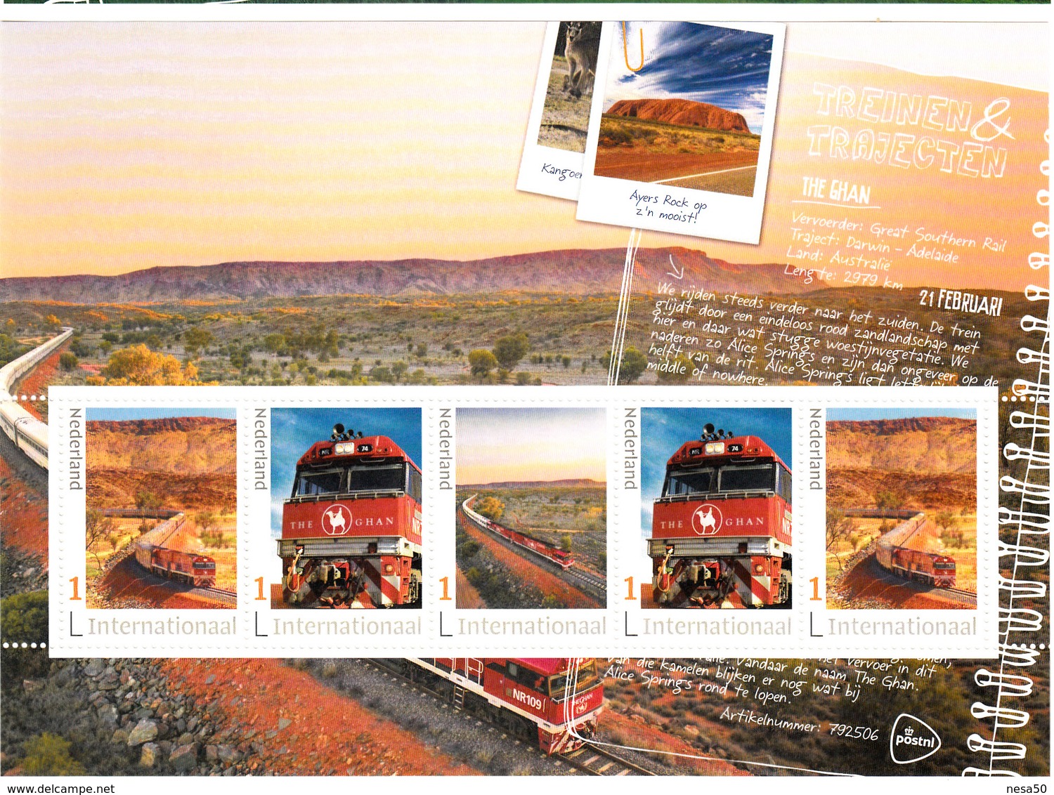 Trein, Train, Locomotive, Eisenbahn Nederland  2020 Treinen & Trajecten: The Ghan In Australie - Trenes