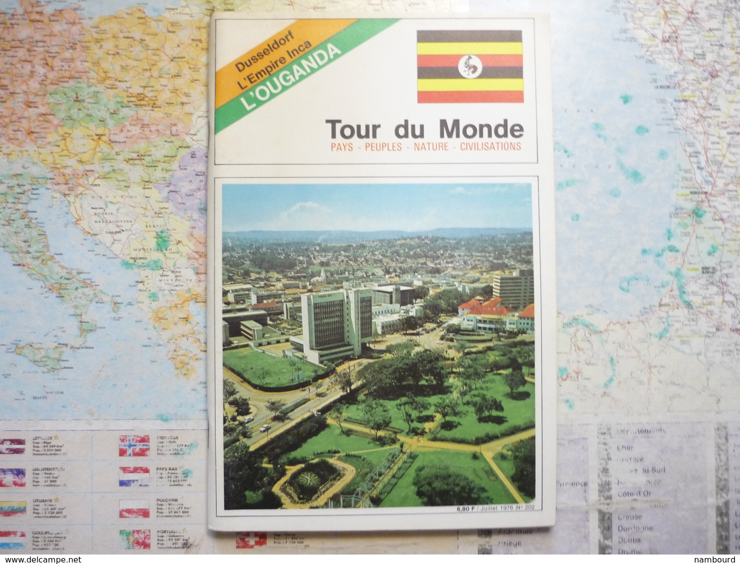 Tour Du Monde Geographia Dusseldorf / L'Empire Inca / L'Ouganda N°202 Juillet 1976 - Géographie