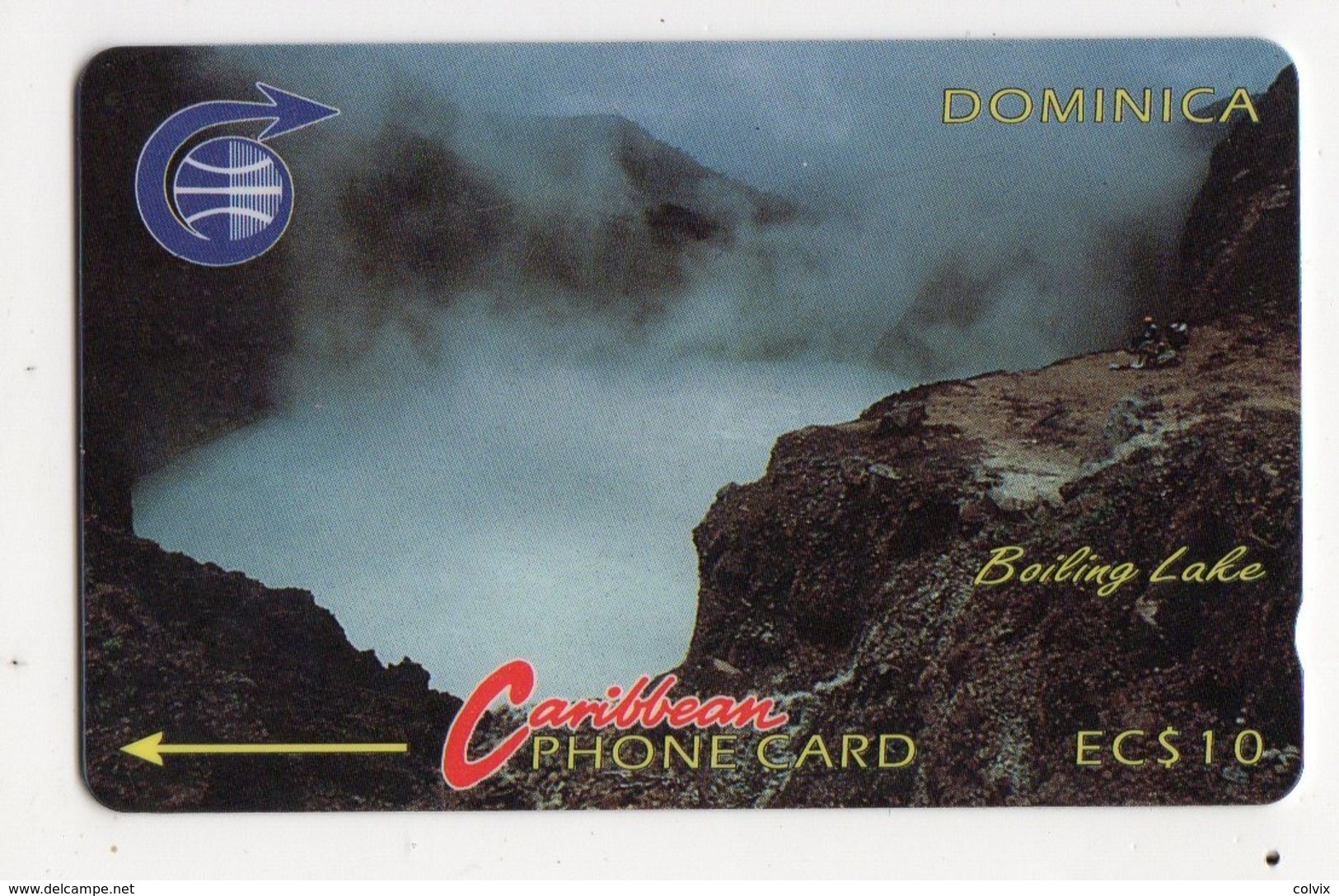 DOMINIQUE REF MV CARDS DOM-3A EC$10 Année 1990 CN 3CDMA BOLLING LAKE - Dominique