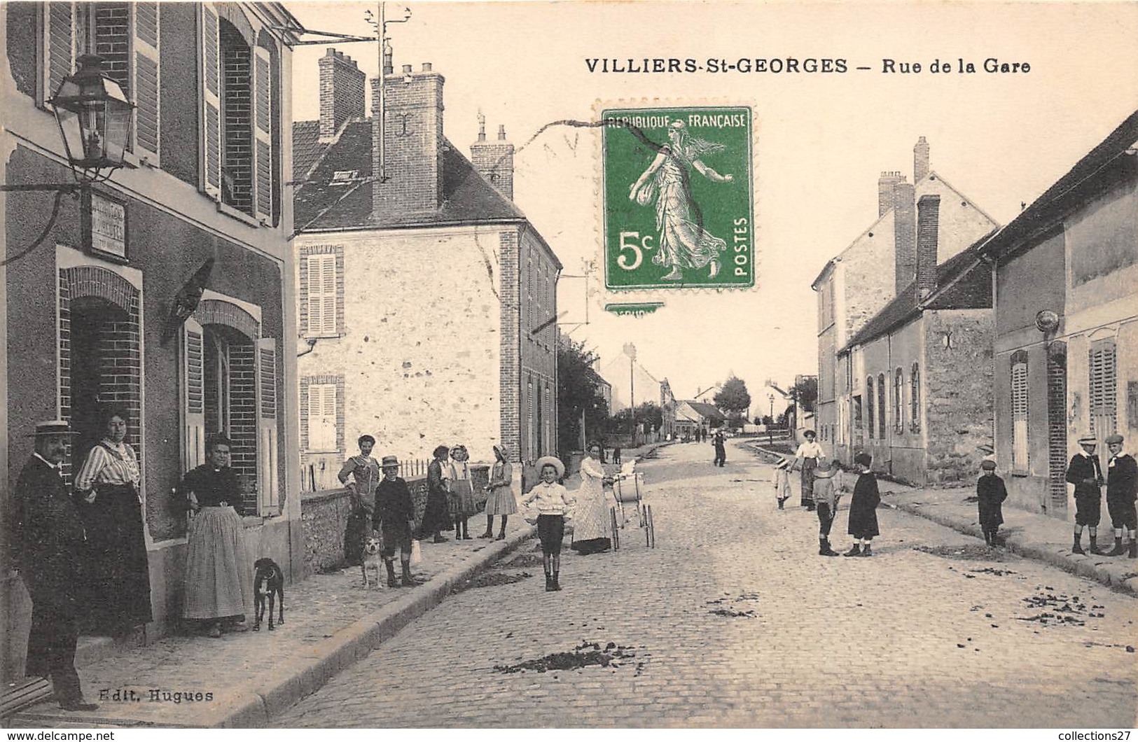 77-VILLIERS-SAINT-GEROGES- RUE DE LA GARE - Villiers Saint Georges