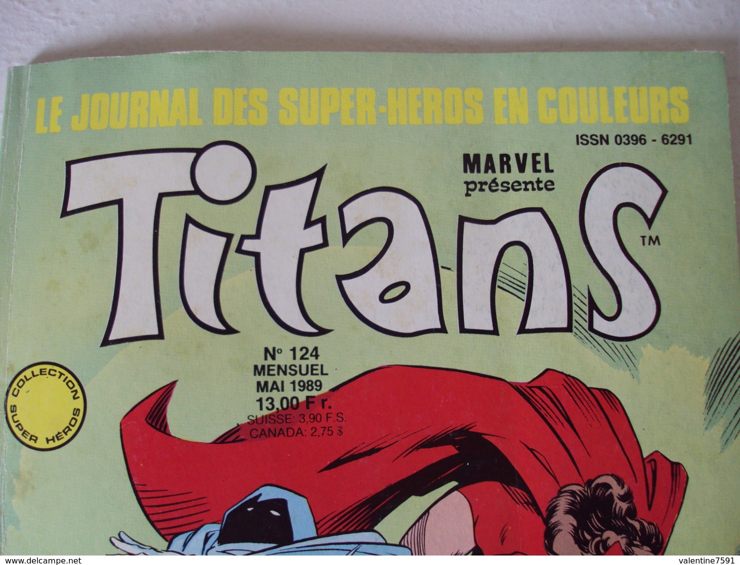 BD- Mai 1989 - Marvel "  TITANS N° 124 "  Petites Tâches Dues à L'année -mots Croisés Neufs- Net 2.50 En état - Titans