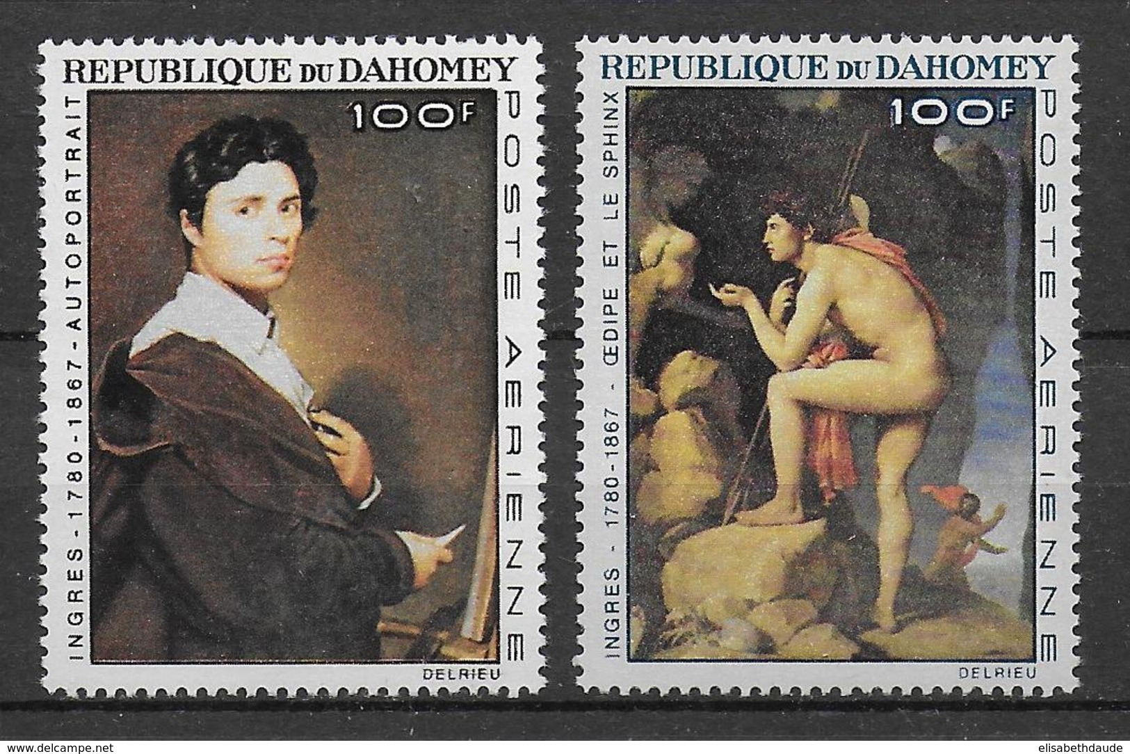 DAHOMEY  - TABLEAUX INGRES - POSTE AERIENNE YT 53/54 ** MNH - COTE 2006 = 7.8 EUR - Benin - Dahomey (1960-...)