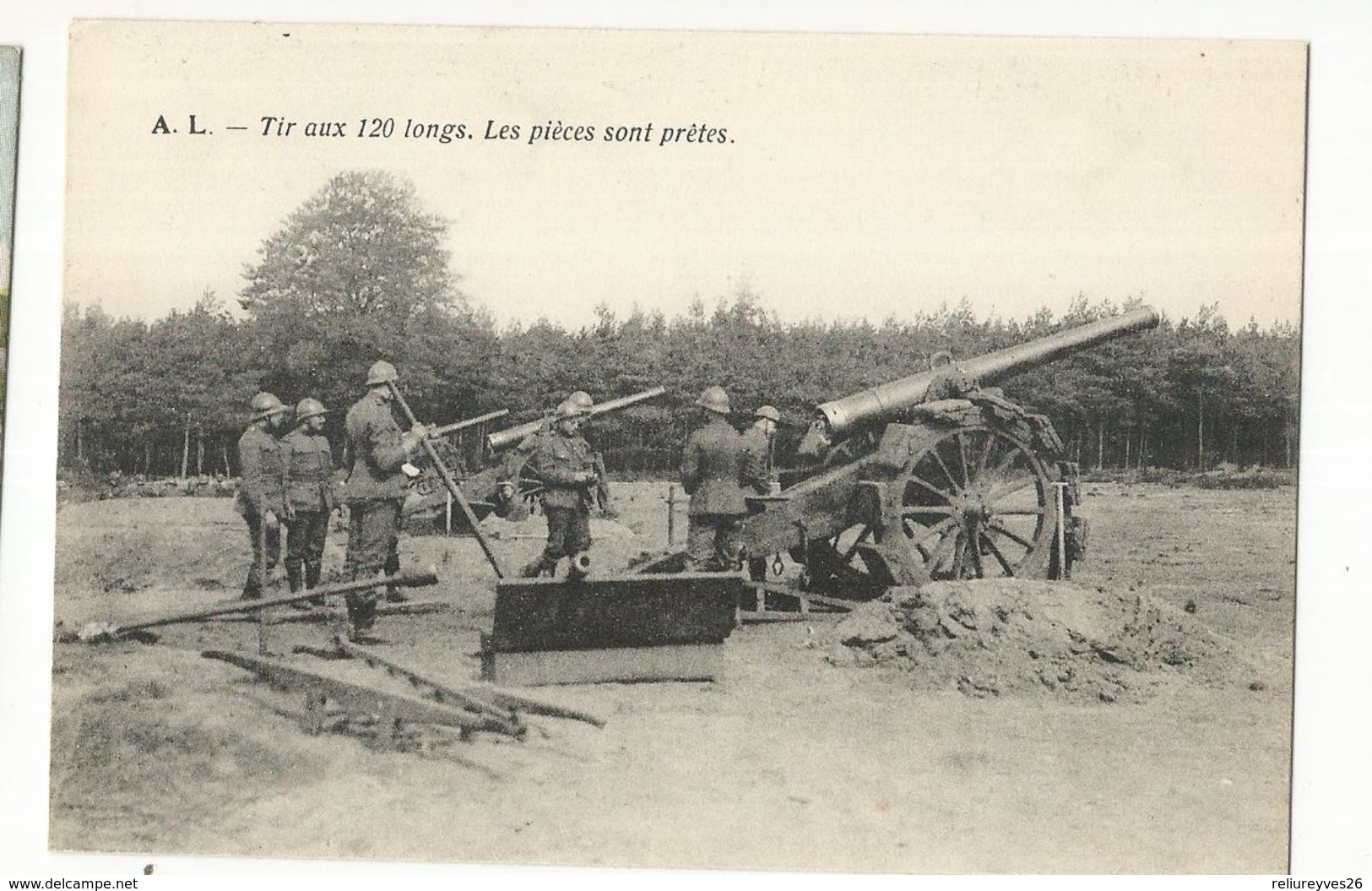 CPA , Th. Militaire ,  Tir Aux 120 Longs , Les Pièces Sont Prêtes, Ed. A.L. - Matériel