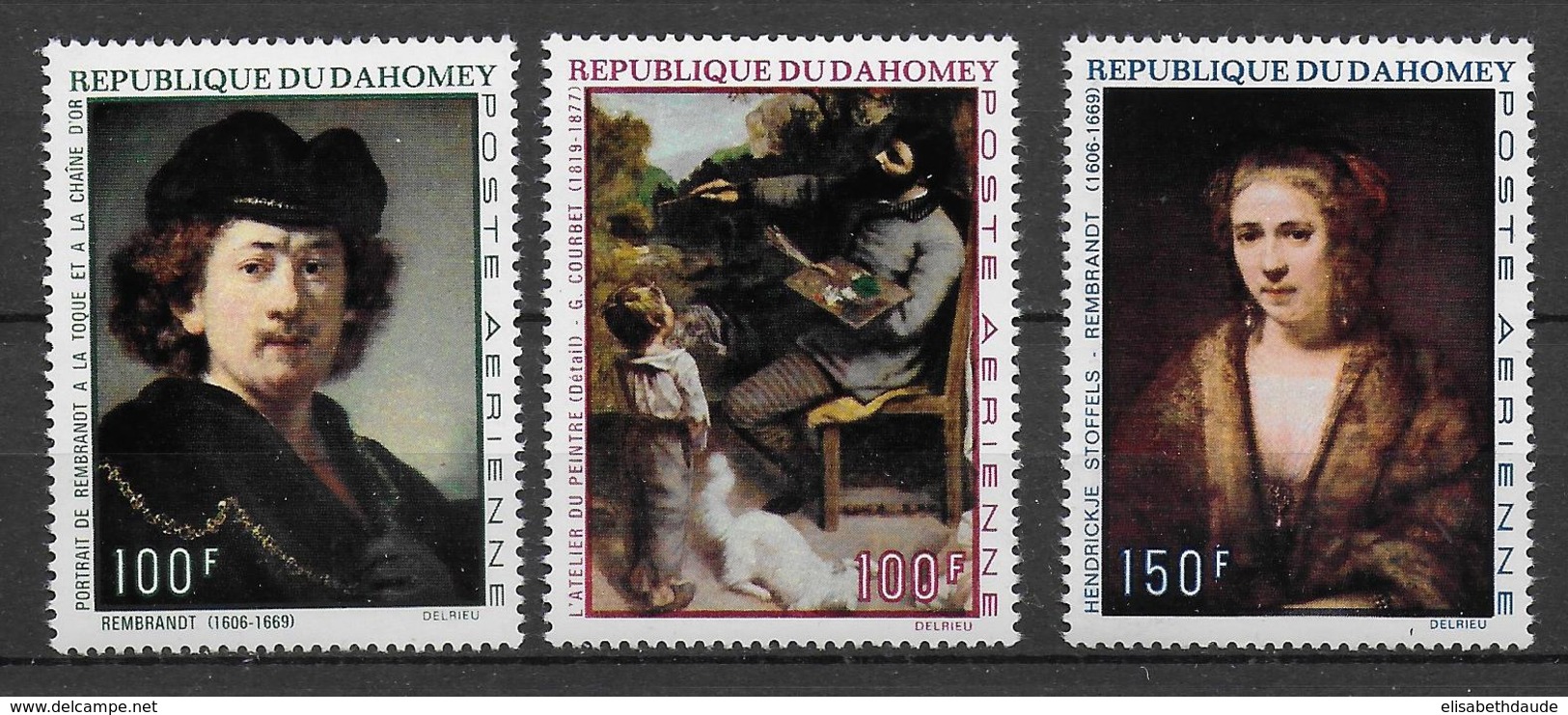 DAHOMEY  - TABLEAUX  - POSTE AERIENNE YT 117/119 ** MNH - COTE 2006 = 8.6 EUR. - Benin - Dahomey (1960-...)