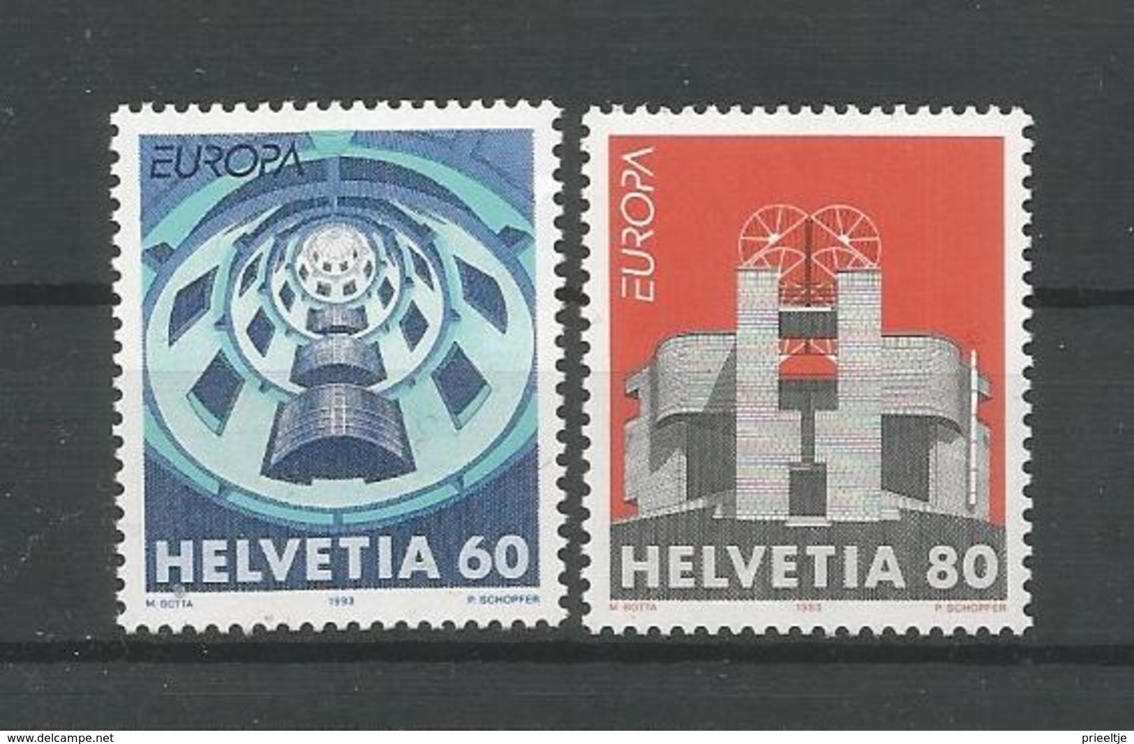 Switzerland 1993 Europa Modern Art  Y.T. 1428/1429 ** - Unused Stamps