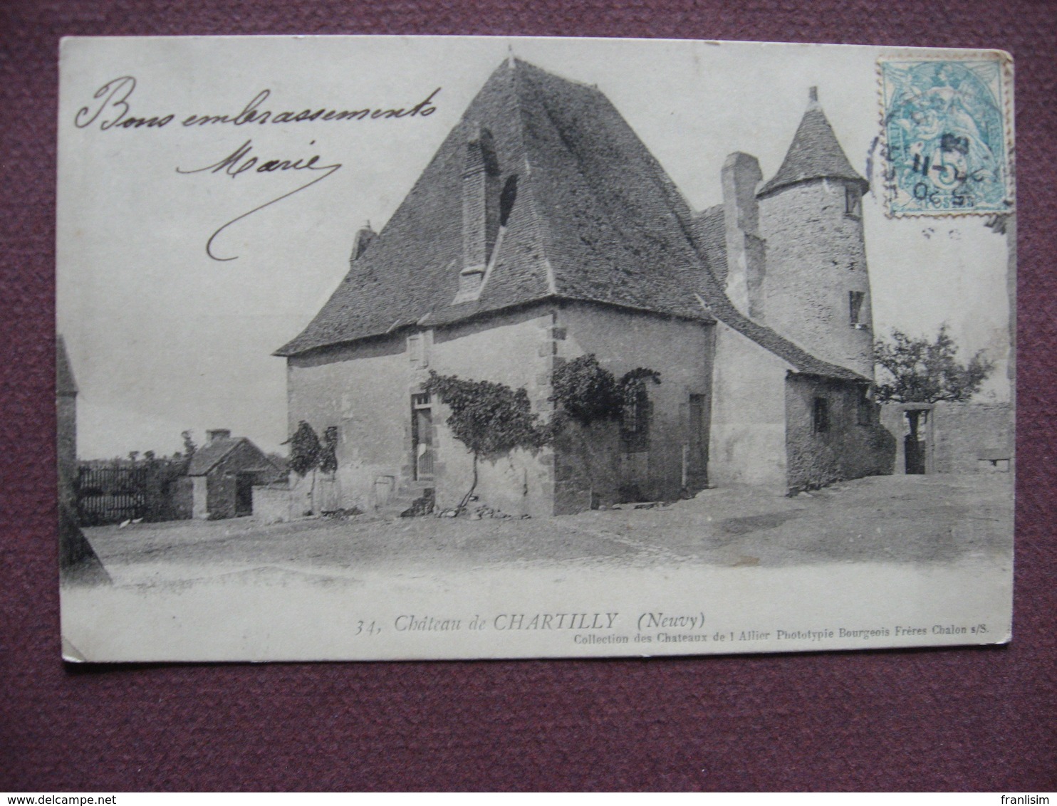 CPA 03 NEUVY Chateau De CHARTILLY  1905 - Other & Unclassified