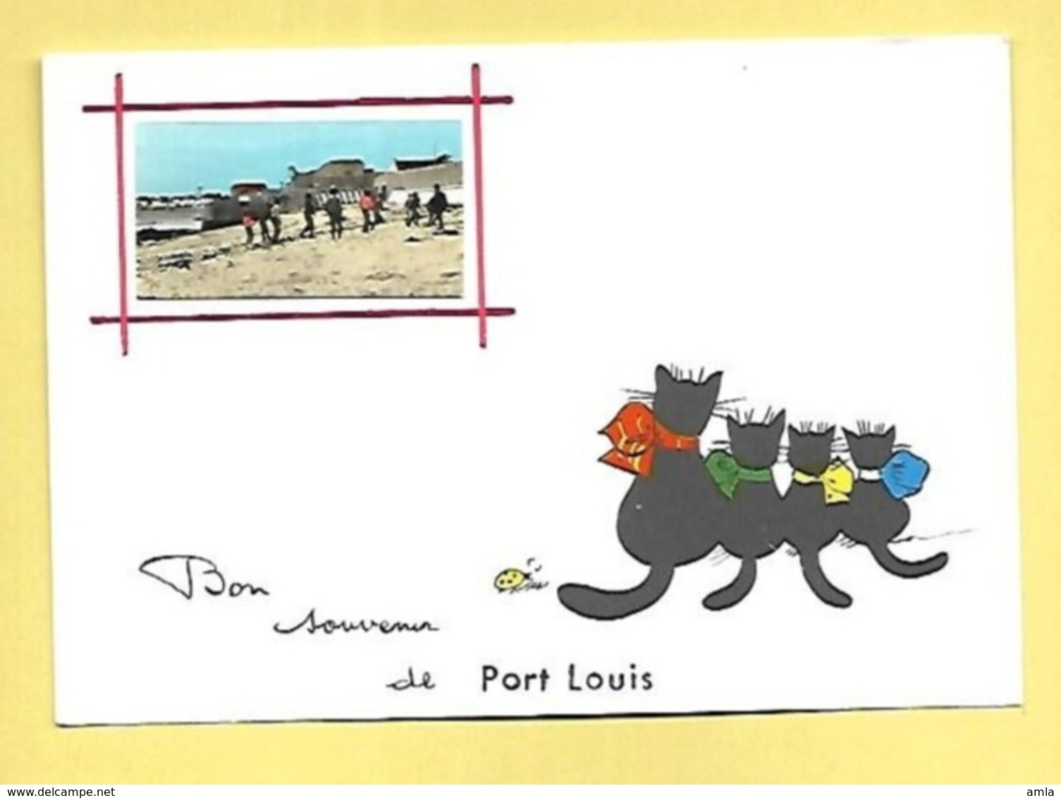 CP DEPT 56 PORT LOUIS BON SOUVENIR DE PORT LOUIS - Port Louis