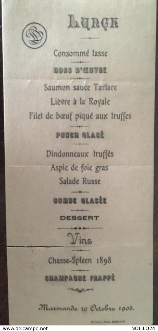 41 Menus de 1894 à 1952 (détails ci dessous), Menus Mariages, etc certains avec reliefs, dorures, gaufrés etc