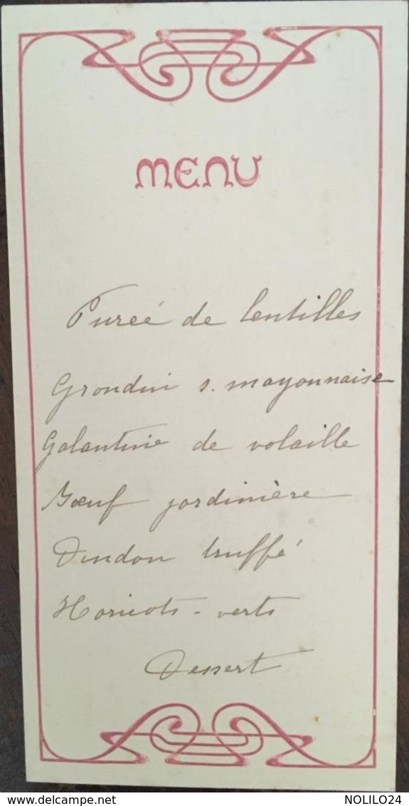 41 Menus de 1894 à 1952 (détails ci dessous), Menus Mariages, etc certains avec reliefs, dorures, gaufrés etc