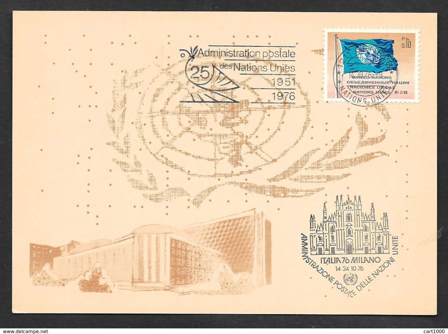 1976 NATIONS UNIES - Cartes-maximum