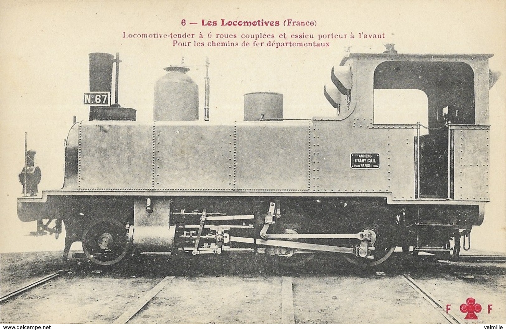 Locomotive-tender à 6 Roues Couplées Et Essieu Porteur à L'avant - Trains