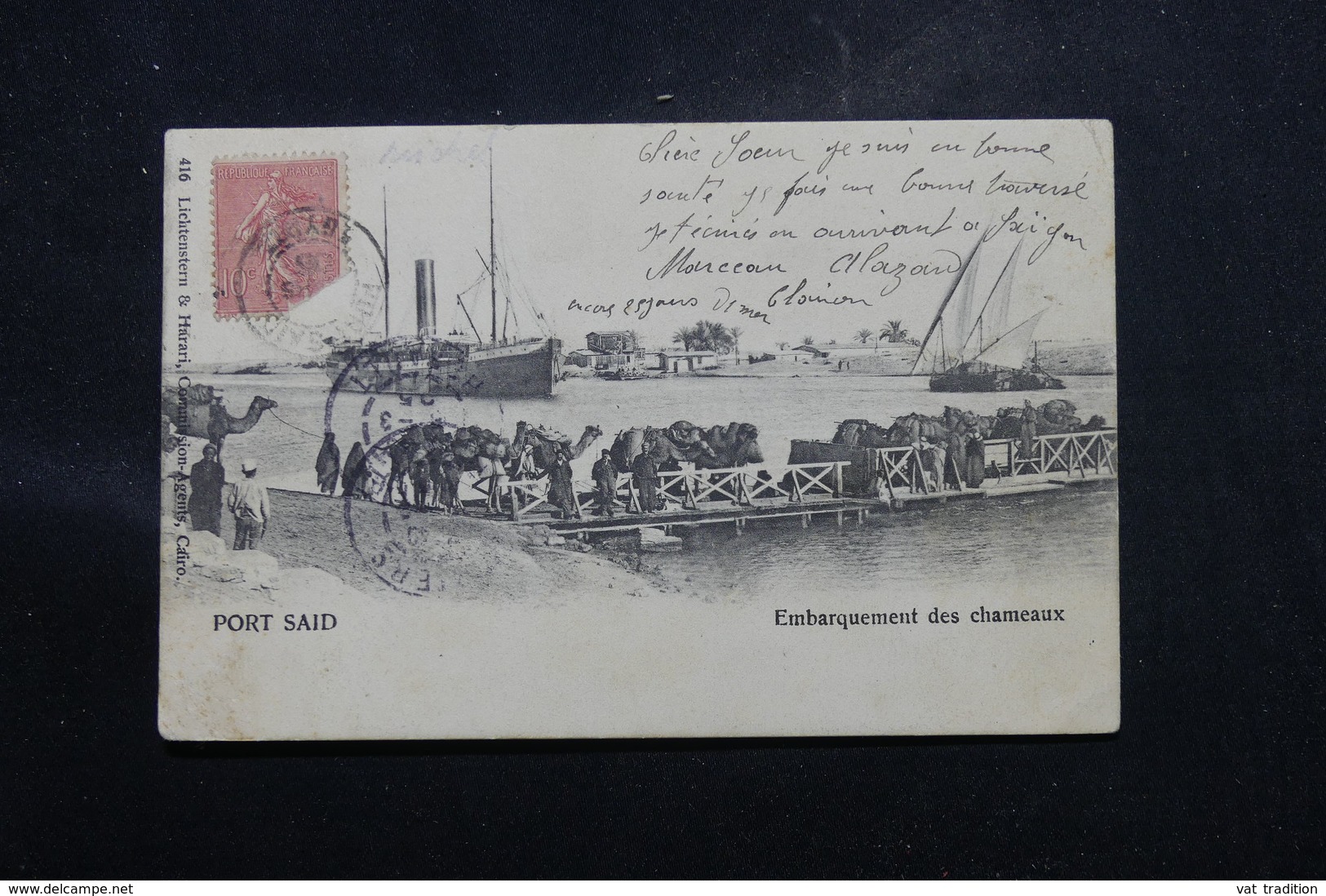 PORT SAÏD - Affranchissement Semeuse Sur Carte Postale Pour La France - L 58698 - Storia Postale